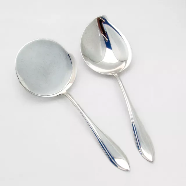 Dutch Serving Spoons Pair 833 Standard Silver 1927