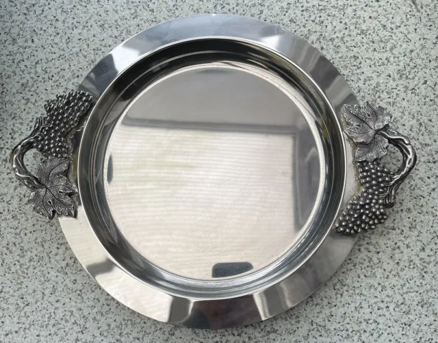 Silver Plated Round Serving Tray