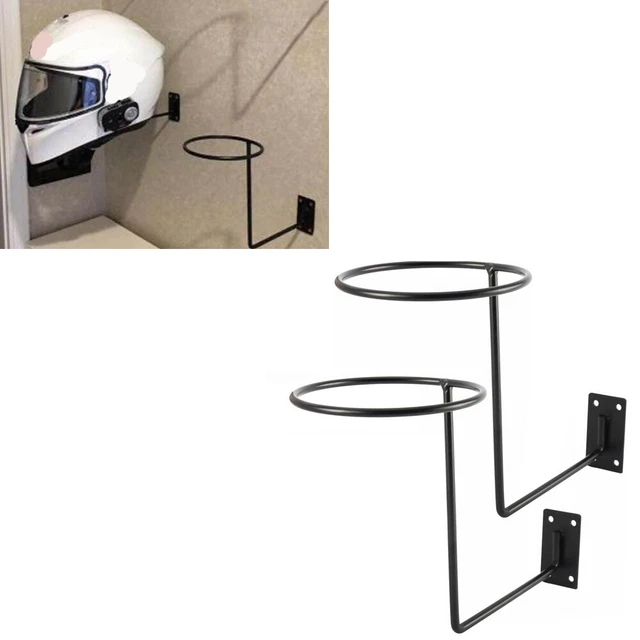 2pc Wall Motorcycle Helmet Rack Holder Hook Hanger Stand Display Mount Bike