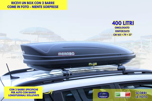 BOX BAULE TETTO Auto per dal 2008 2013>2020 Barre portatutto portapacchi  bagagli EUR 359,90 - PicClick IT