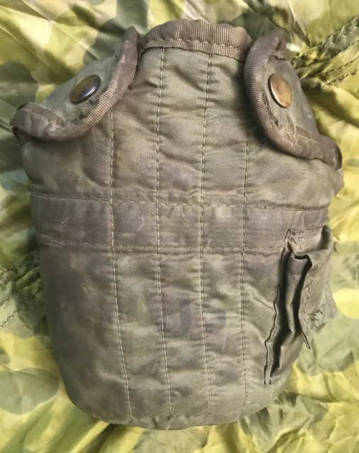 VIETNAM WAR ERA M1967 Canteen Cover w/Brass Snaps Dated 1974 16.95