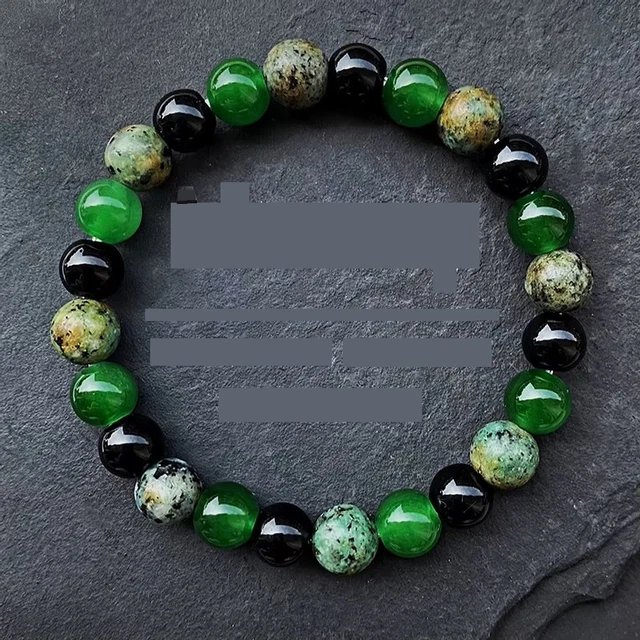 Bracelet Sur Mesure Perles De Jade De Taiwan Et Hématite Carrée - Fait Main En France - Taille Personnalisée