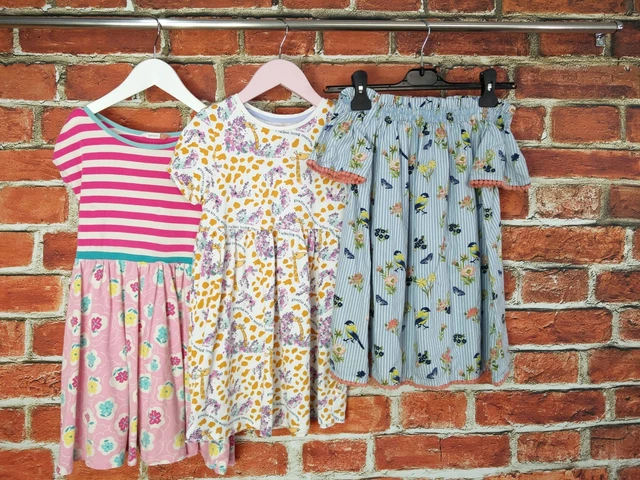GIRLS BUNDLE AGE 4-5 YEARS M&S MANTARAY etc DRESS SET X3 SUMMER ROALD DAHL 110CM
