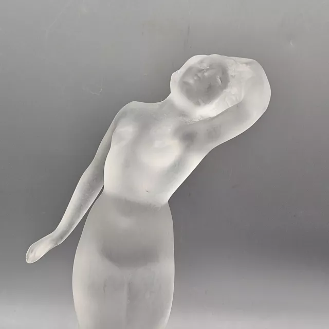 Vintage Lalique France Frosted Crystal Danseuse Dancer Figurine Sculpture 3