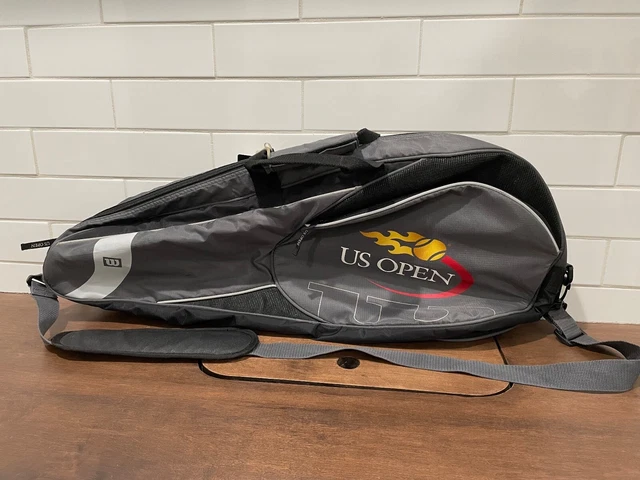 Wilson US Open Tennis Racket Bag Duffel Grey Shoulder Strap Looks New!!