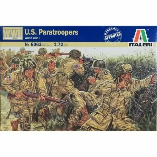 1/72 World War II US American Paratooper Soldiers Figures Italeri 6063