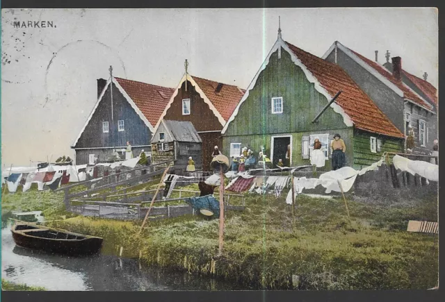 Very Nice Scarce Old Postcard - Marken - Netherlands Holland 1908