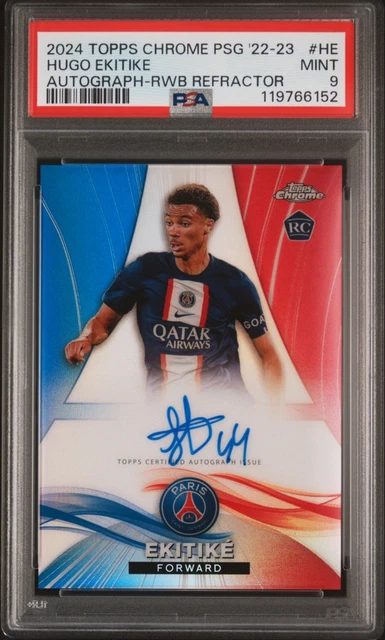 ひ*ろ様 Topps Chrome EKITIKE auto サインROOKIE 2022-23 Topps Chrome UCC # 125 Hugo Ekitike PSG Blue Lava