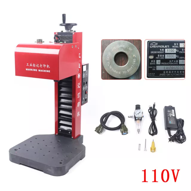 Pneumatic Dot Peen Engraver Marking Machine Chassis Number Metal Label Printer