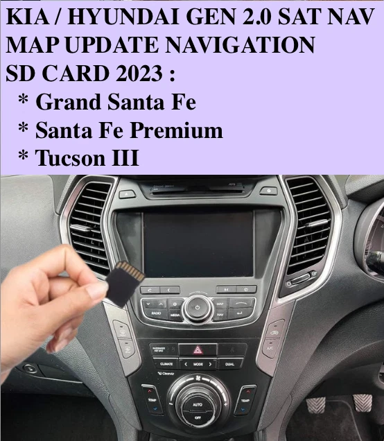KIA, HYUNDAI GEN 2.0 SAT NAV MAP UPDATE 2023 NAVIGATION SD CARD Tucson