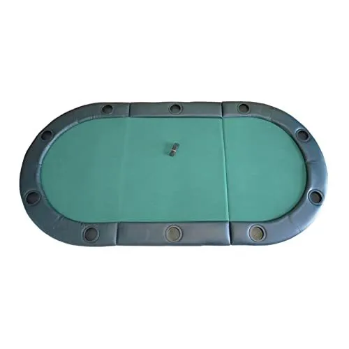SEETOOOGAMES 84" 10 Player Tri-Fold Poker Table Top with Padded Rails and Pla...