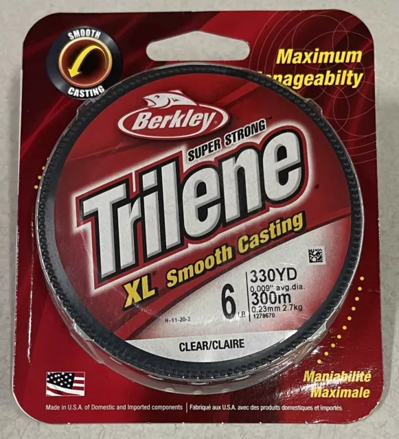 BERKLEY SUPER STRONG Trilene Maxx 17lb 330yds Clear Lines. $10.95