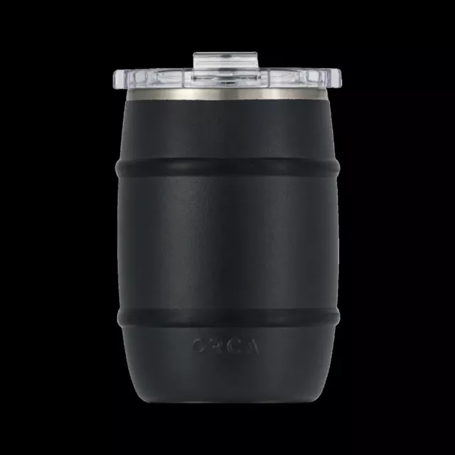 ORCA 12oz Vacuum-Insulated Whiskey Barrel Lowball Tumbler - Black