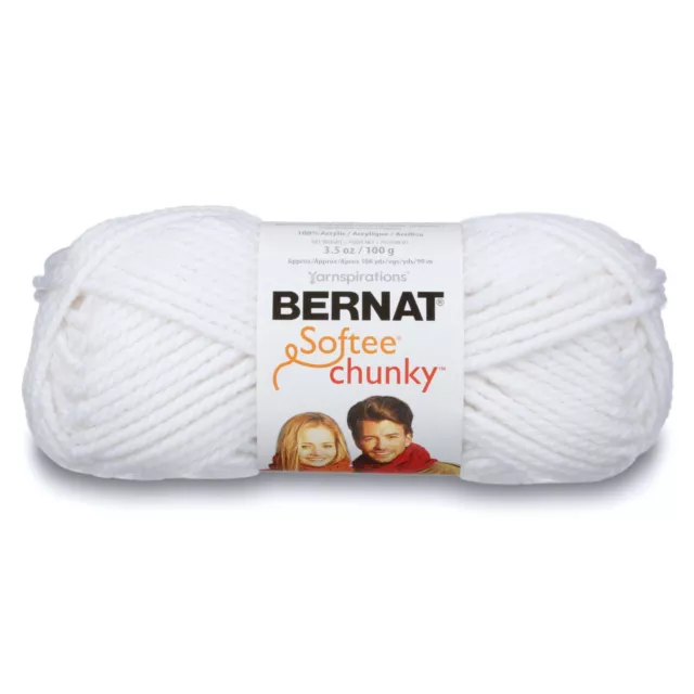 Bernat Softee Chunky Yarn (100G/3.5Oz), White