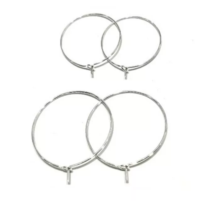 925 sterling silver Jewelry Making Wine Glass Charm Rings Earring Hoops Findings