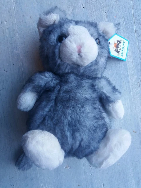 JELLYCAT DOLLY Mitten Kitten Soft Grey White Cat Retired - Main Image