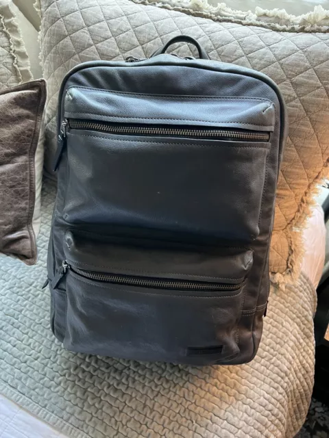 TUMI backpack leather