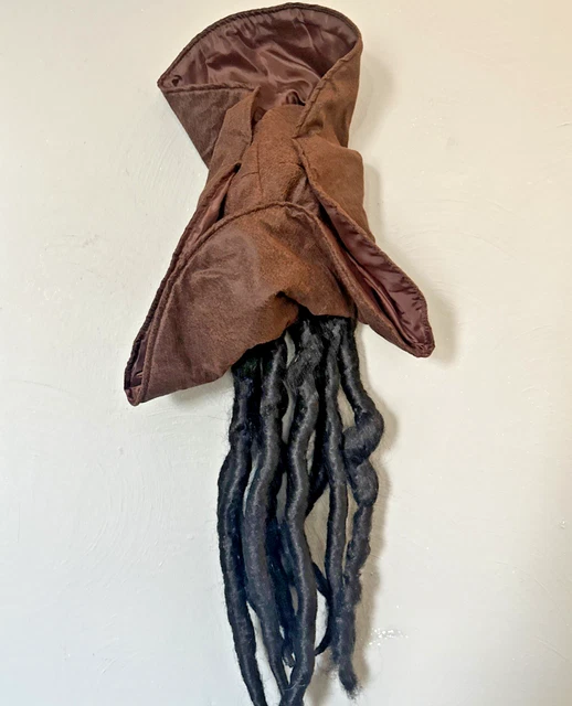CAPTAIN JACK SPARROW Hat Dreads Kids Pirates of the Caribbean Halloween ...