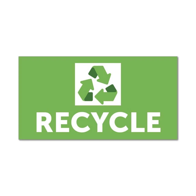 RECYCLE GREEN LOGO Bin Rubbish Sign Environment Reuse Car Sticker Decal