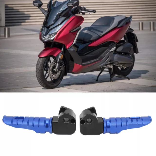 Blue 2pcs Motorcycle Footpeg CNC Aluminum Alloy Rear Foot Rest Replacement For