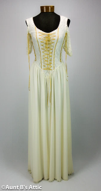 RENAISSANCE MAIDEN DRESS Ecru Chiffon & Lace Bridal Style Legends By JoJo  Bejano $119.98