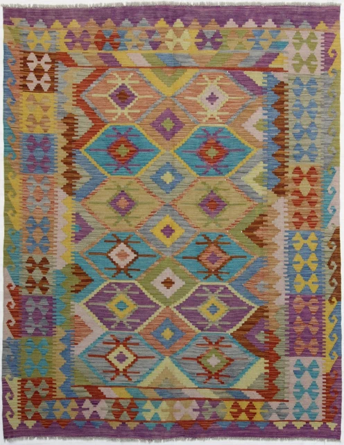 Originale Tessuto a Mano Old Styl Kelim 198 X 156 CM Nuovo Articolo Nr:2422