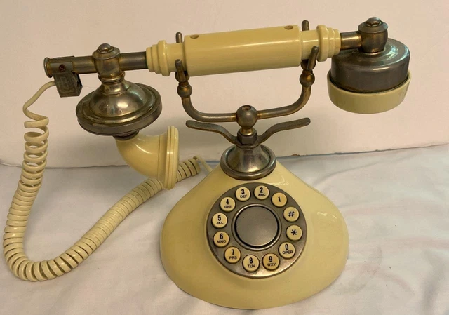 VINTAGE FRENCH STYLE Phone Push Button Dial 1980s Pillow Talk Telephone ...