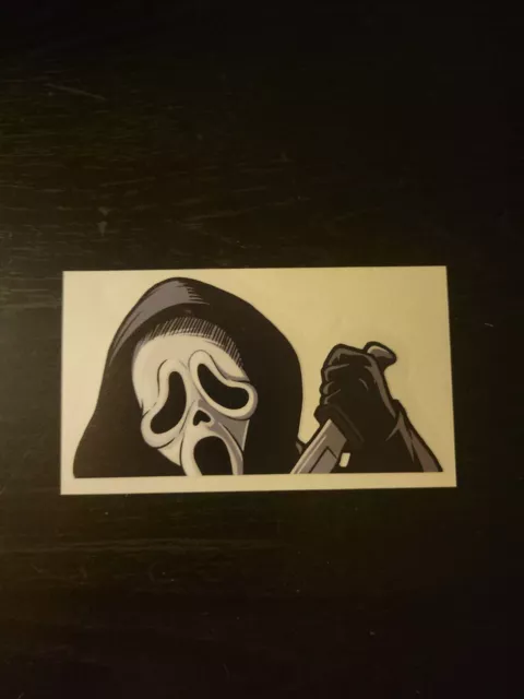 Scream Movie Ghostface Killer Peeker Sticker Bam Horror Box Exclusive