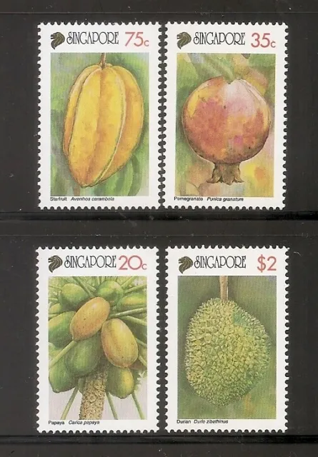 Singapore SC # 666-669 Fruits. MNH