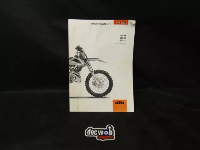 KTM SX 250 2018 UK Spec genuine owners,service instruction manual KT8356