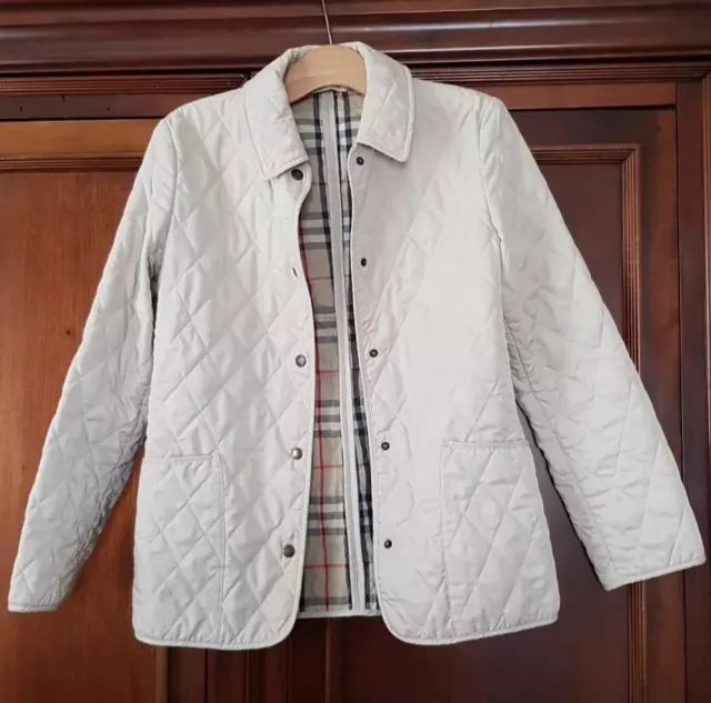 Burberry London Ladies Nova Padded & Quilted Cream Jacket - Brand Size UK 12