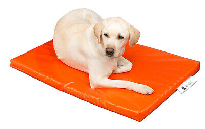 Dog Bed Cage Crate Matt Chew Resistant Waterproof Tough Durable Orange 5cm 2"