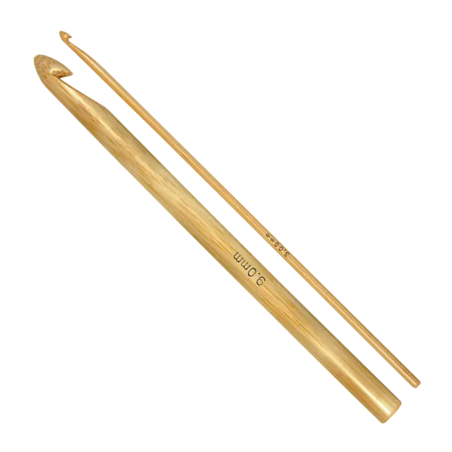 Aguja de ganchillo de lana Addi ""addiNature"" con mango de bambú 15 cm, 545-7
