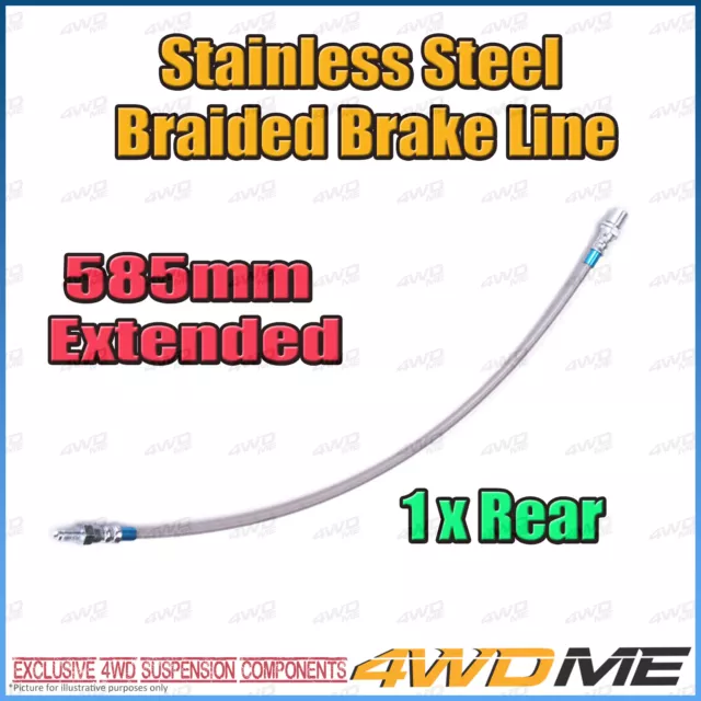 1 x For TOYOTA HILUX KUN26 N70 EXTENDED REAR Stainless Braided Brake Line NO ABS