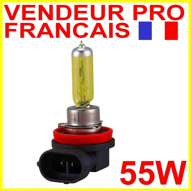 AMPOULE LAMPE H11 55W Jaune Yellow 3000K Halogene Pour Feu Phare 12V