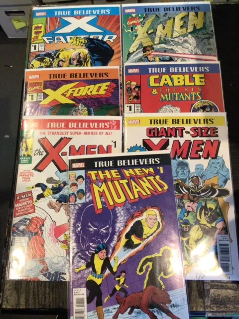 7 Comic Lot True Believers Marvel 2017 X-Men X-Force New Mutants
