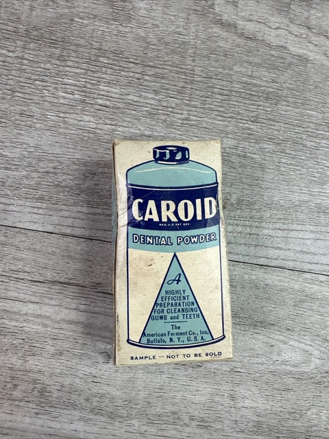 VINTAGE 1940’S CAROID Dental Powder Sample in Original Box w
