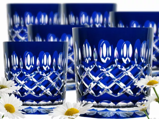 Vasos de Whisky Cristal Plomo 6 Unidad Azul "Whiskey" Gafas , Römergläser