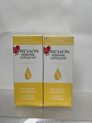 (2) Aceite esencial de cutícula Revlon, cuidado nutritivo de uñas con vitamina E 0,5 fl oz