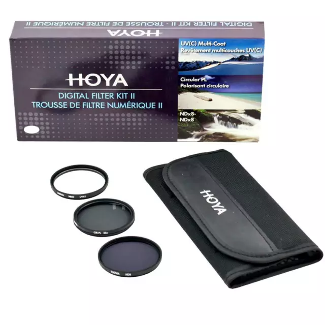 Hoya 52mm Digital Filter Kit: UV(C) + CPL/Circular Polarizer + NDx8/ND8 + Pouch