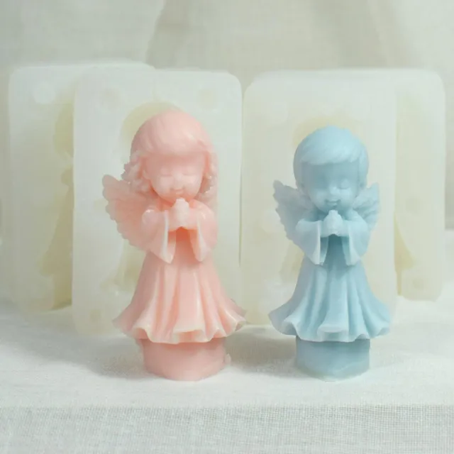 Silicone Angel Mold Silicone Molds for Candles 3D Angel Candle Making Mold