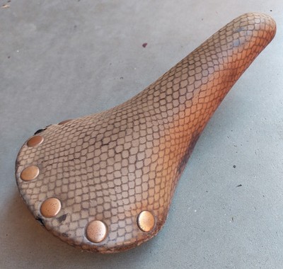 Campagnolo Sella San Marco Regal Beige Snake Skin Look For Colnago Master Campagnolo Record 