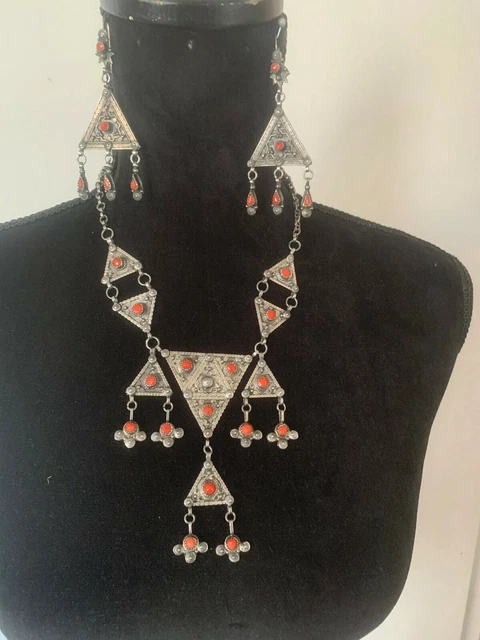 Parure De Bijoux Kabyles En Argent 925 émaillé - Traditionnel, Neuf Avec étiquettes