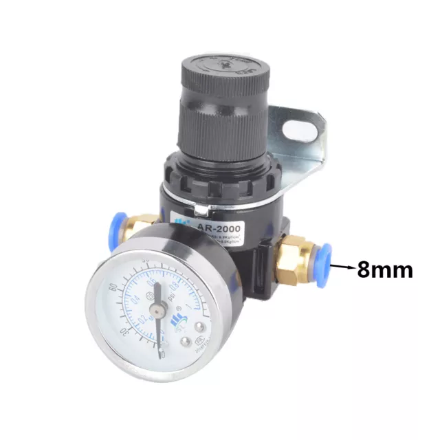 AR2000  Air Gas Compressor Pressure Regulator Relief  Valve Control 8mm fitting