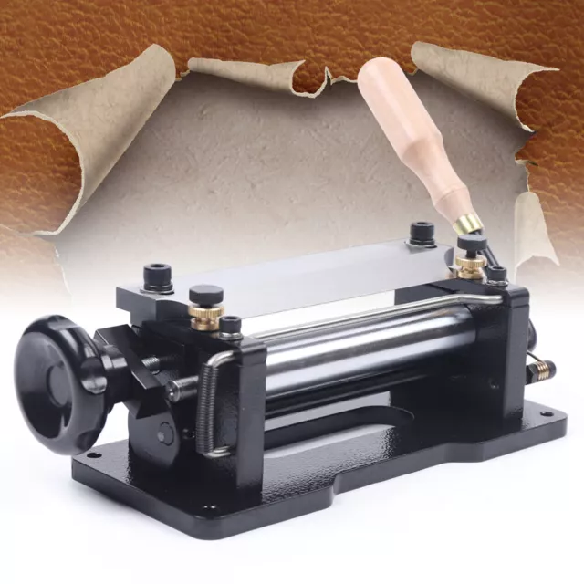 UK Stainless Steel Manual Leather Skiver Peeler Splitter Skiving Paring Machine