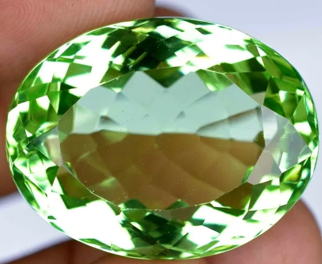 Large Green Peridot 80.90 Ct. Oval Cut Faceted Loose Gemstone for Ring & Pendant