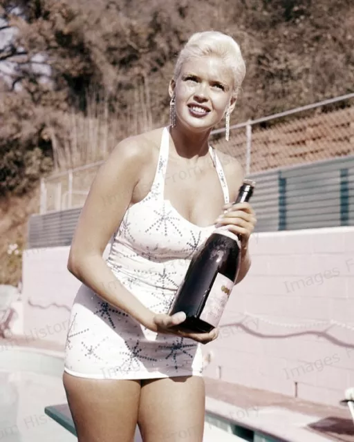 8x10 Print Jayne Mansfield Wearing One Piece Poolside Pin Up #3451