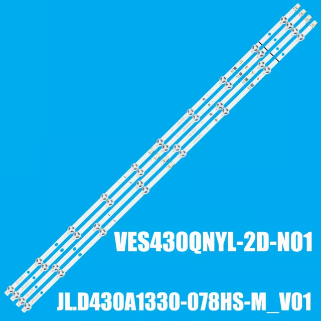 4stk LED Streifen für Panasonic TX-43GX555E TX-43GX555B TX-43GX551B TX-43GS352B