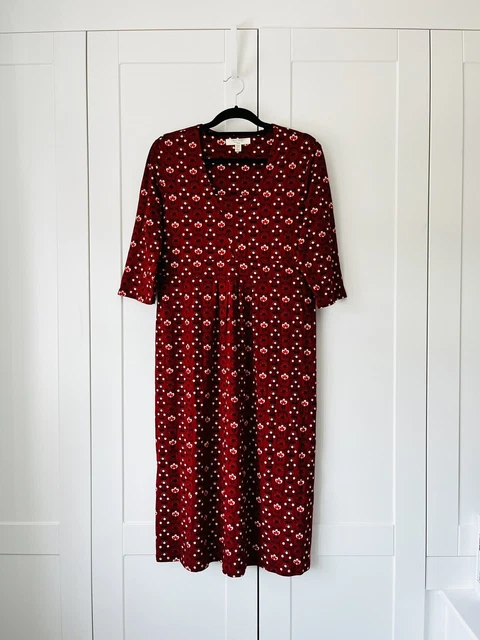 Seasalt Dress Size UK 16 Seed Packet Midi/Maxi Dress Tall Linear