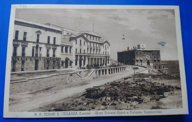 Cartolina D'epoca Lecce Terme S. Cesarea Gran Palace Hotel  Etc. Viaggiata